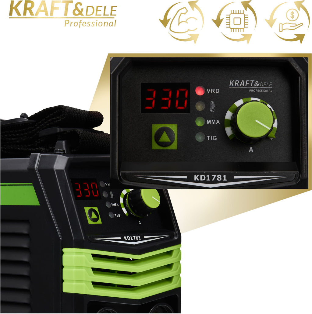 Aparat Sudura MMA Tiglift Pulse 330A, Kraft&Dele KD1781