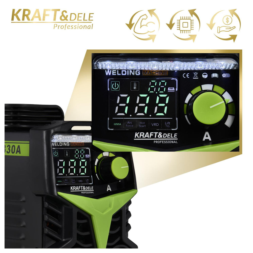 Aparat de Sudura Invertor 330A MMA TIG LIFT VRD, Kraft&Dele KD1784