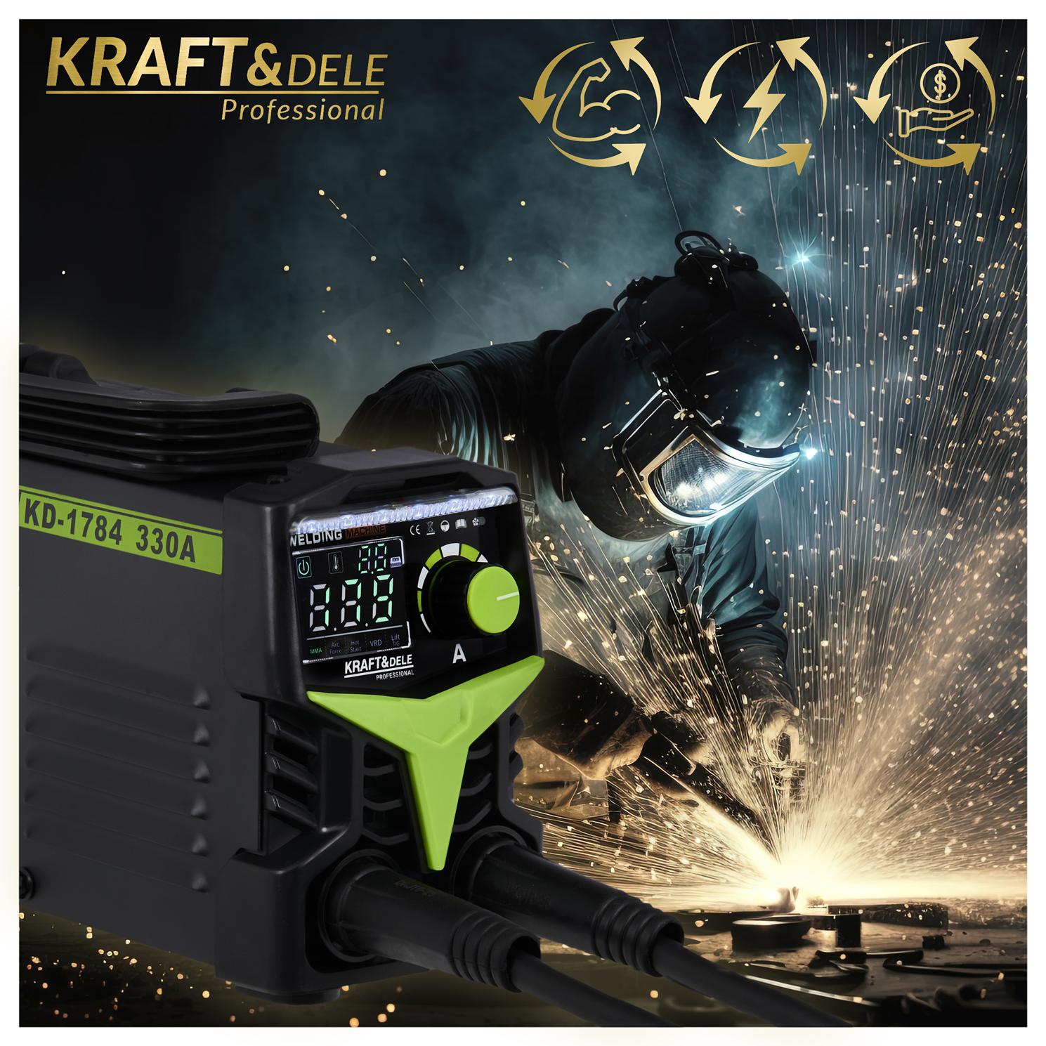 Aparat de Sudura Invertor 330A MMA TIG LIFT VRD, Kraft&Dele KD1784