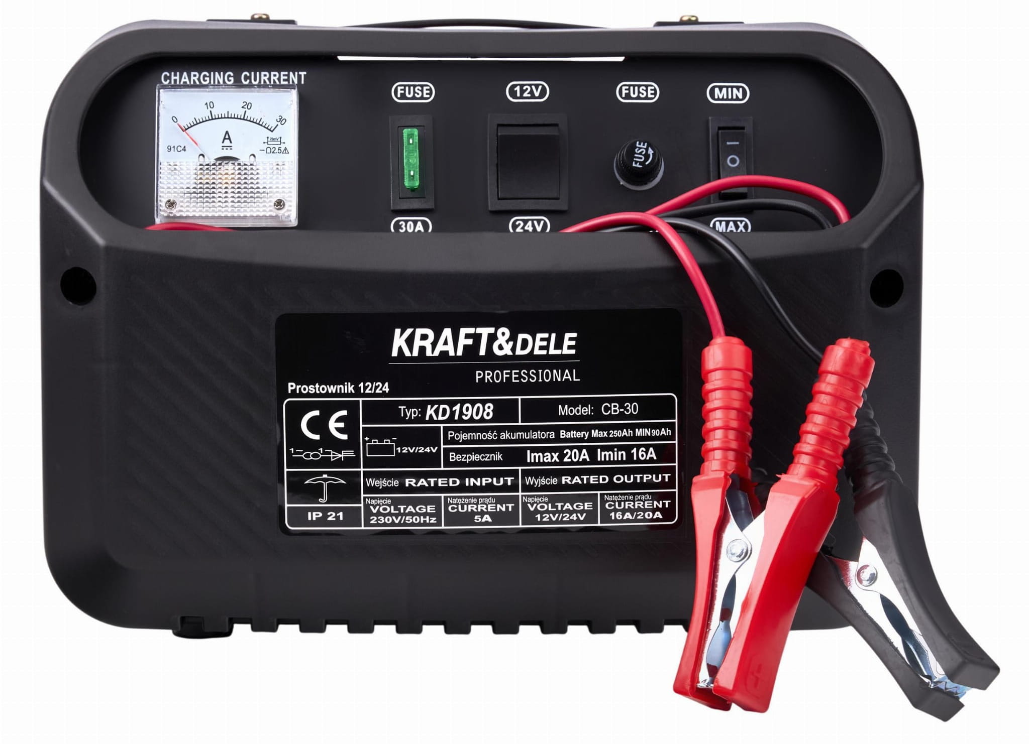 Redresor Acumulator 12/24V , 250A, Kraft&Dele KD1908