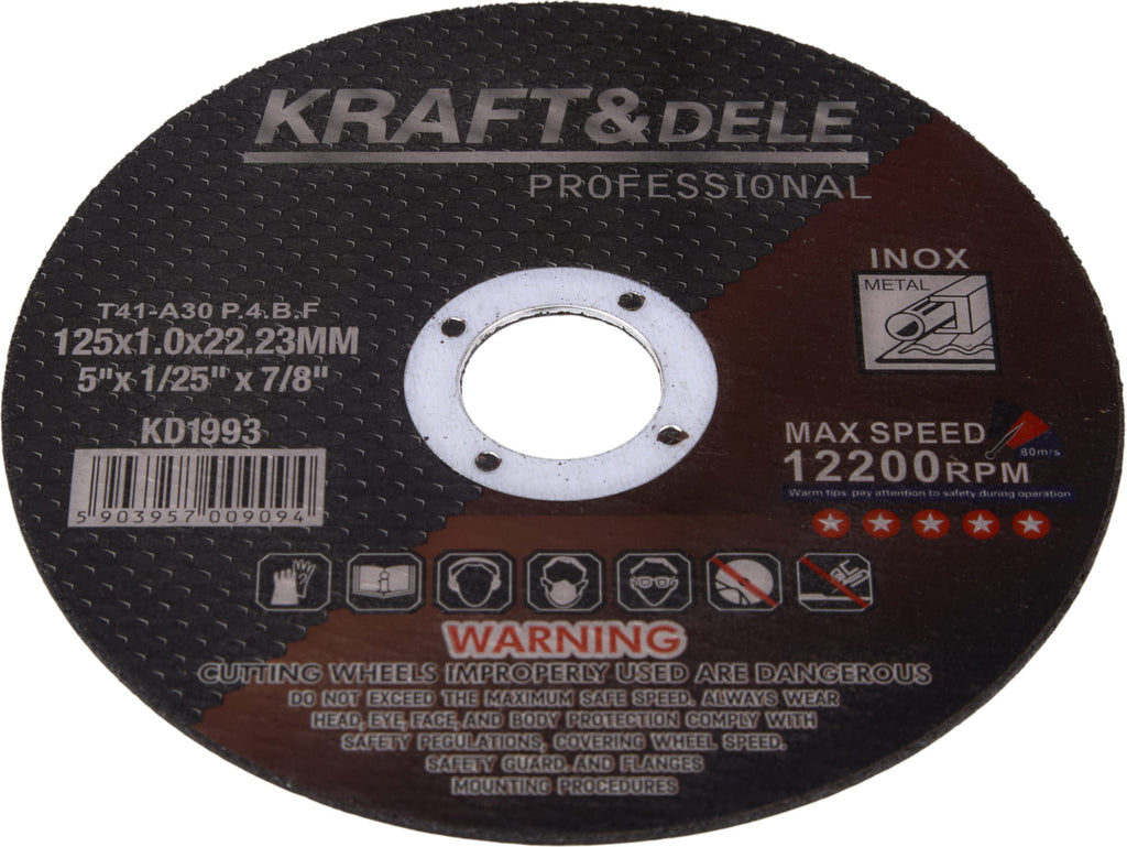 Disc Debitat Metal 1,0x22,23 Mm, 125 Mm, 25 Buc, Kraft&Dele KD1993