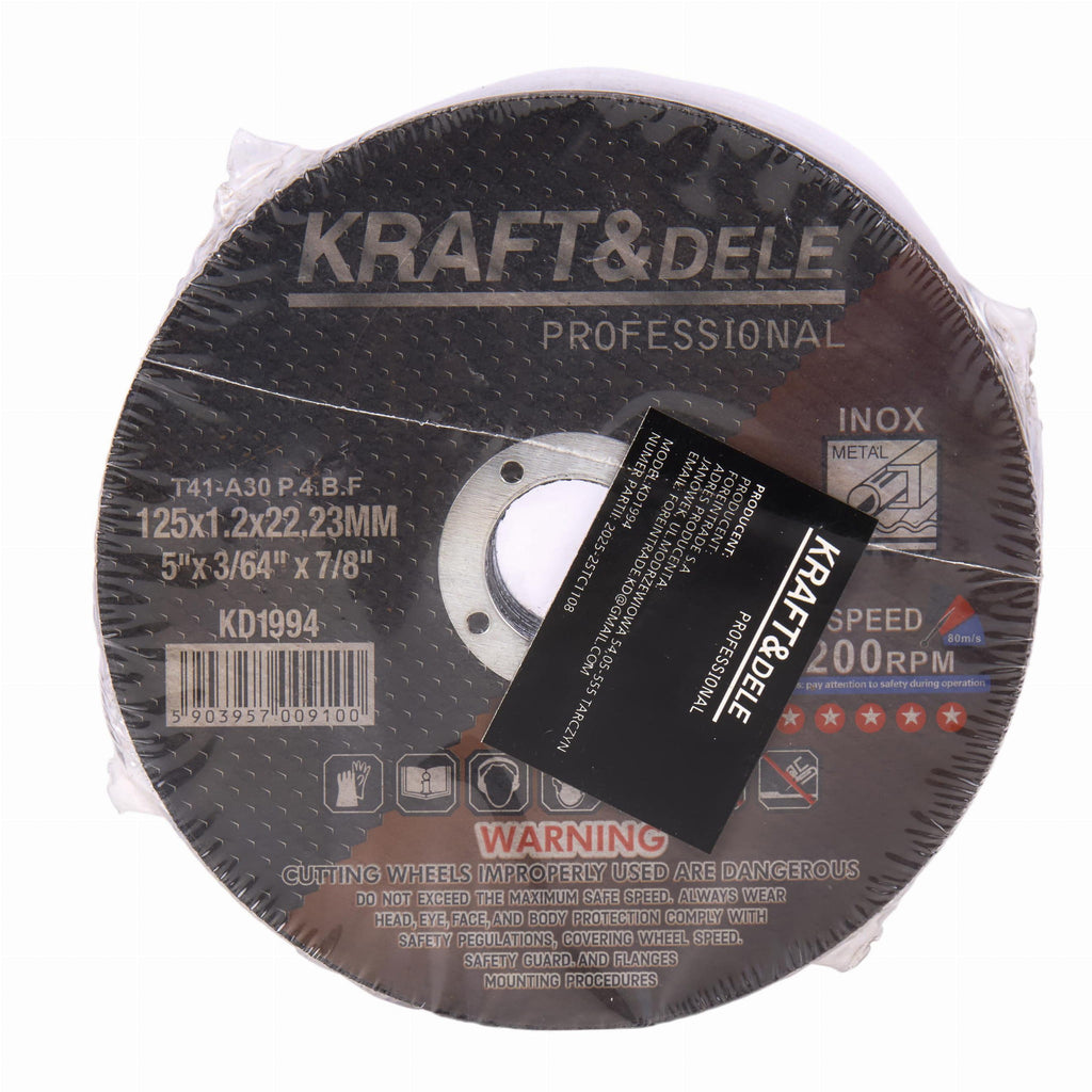 Disc Debitat Metal 1,2x22,23 Mm, 125 Mm, 25 Buc, Kraft&Dele KD1994
