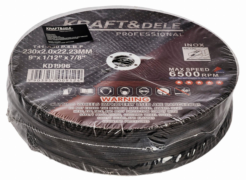 Disc Debitat Metal 230mm , Set 25buc, Kraft&Dele KD1996