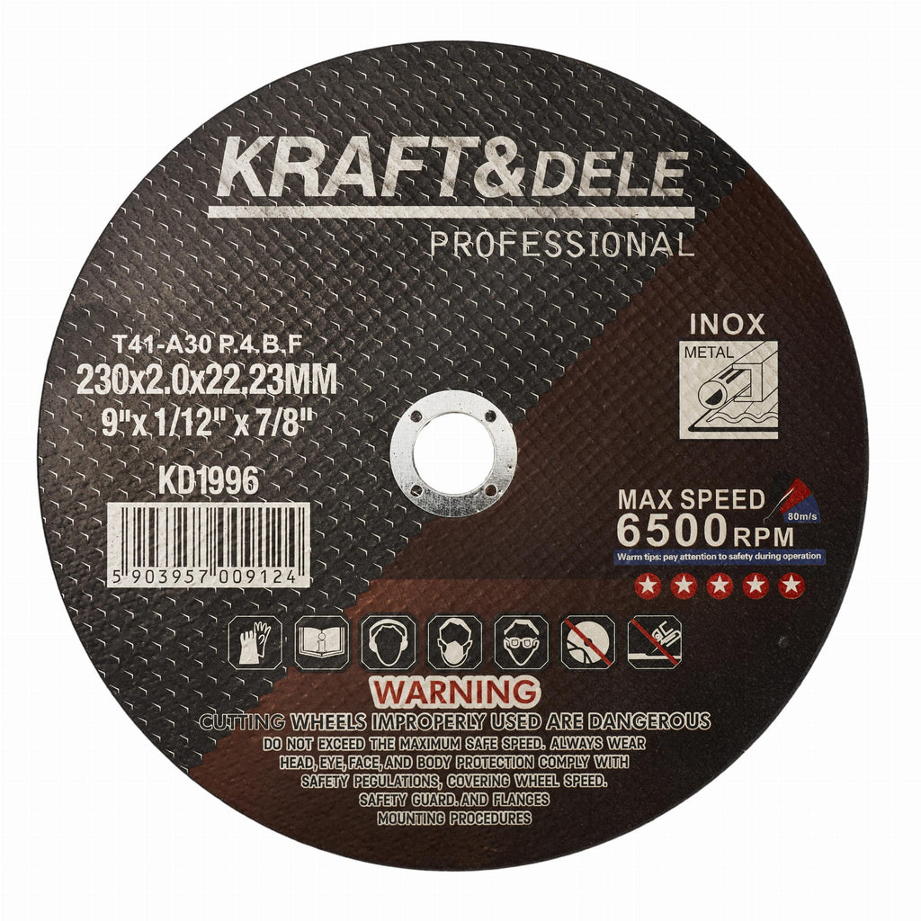 Disc Taiere Metal 230mm Set 25 buc, Kraft&Dele KD1996