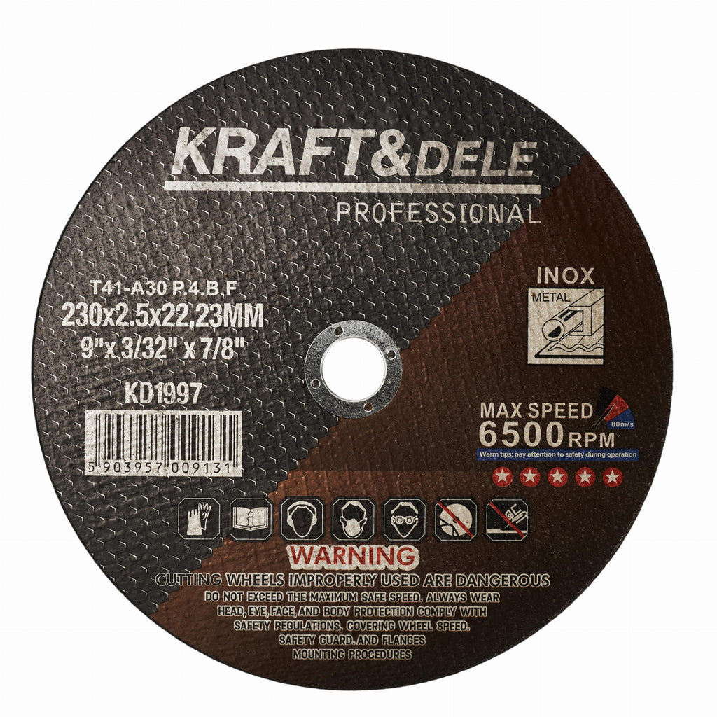 Disc Taiere Metal 230mm 2.5mm Set 25 Bucati, Kraft&Dele KD1997