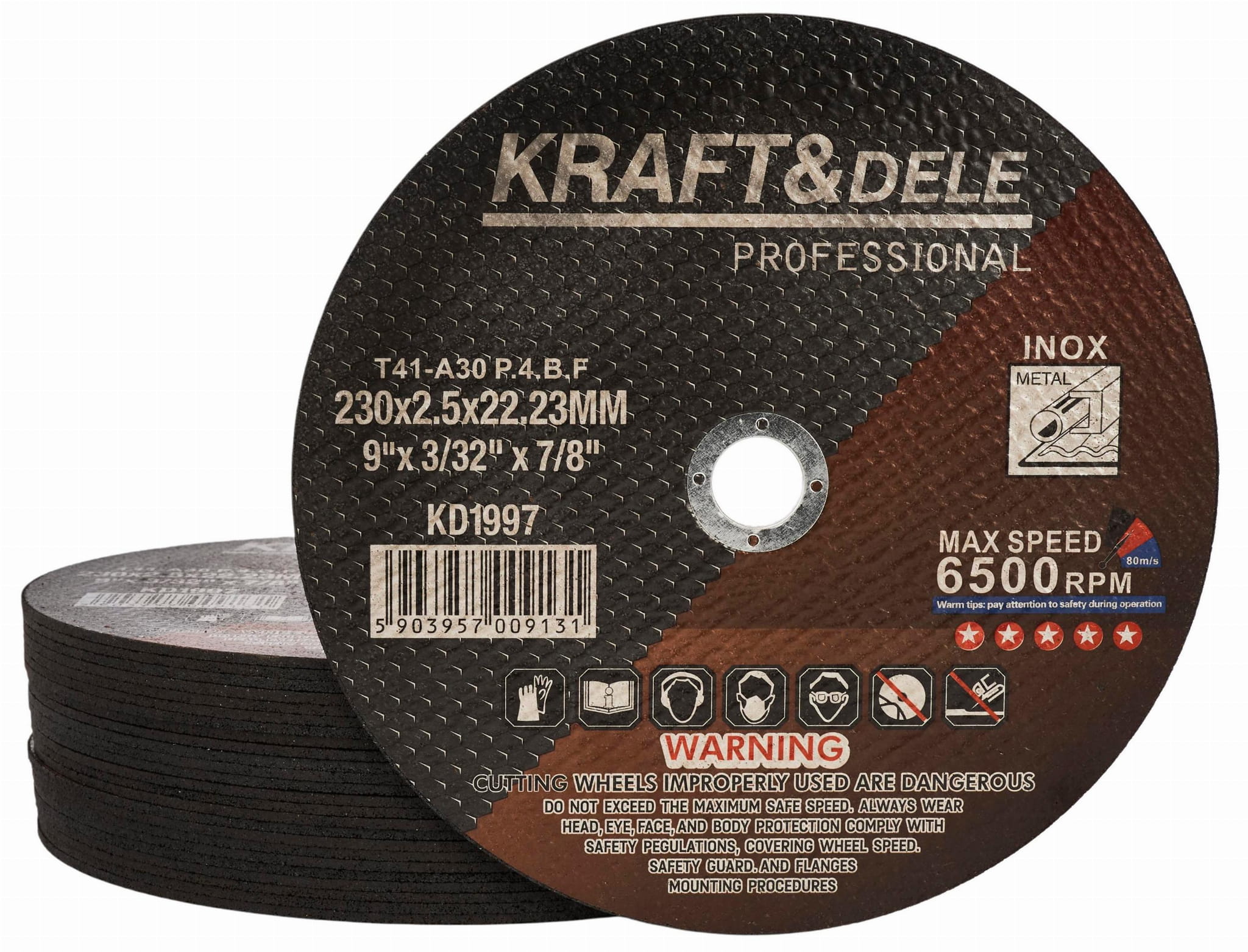 Disc Debitat Metal 2.5 X 230mm , Set 25buc, Kraft&Dele KD1997