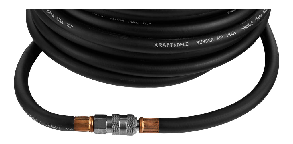 Furtun Pneumatic Sertizat 10x17mm 30m 20bar cu Cuple Rapide 3/8, Kraft&Dele KD2207 2
