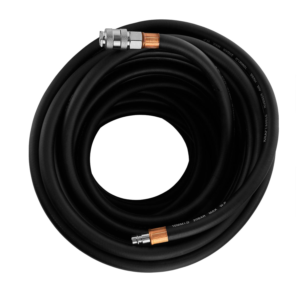 Furtun Pneumatic Sertizat 10x17mm 30m 20bar cu Cuple Rapide 3/8, Kraft&Dele KD2207 6