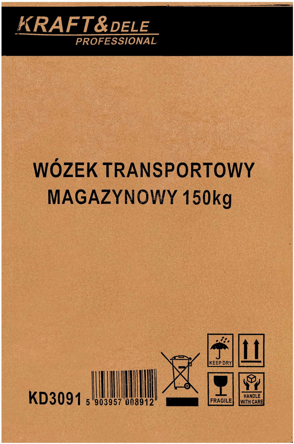 Carucior Platforma Transport Depozit 150kg, Kraft&Dele KD3091