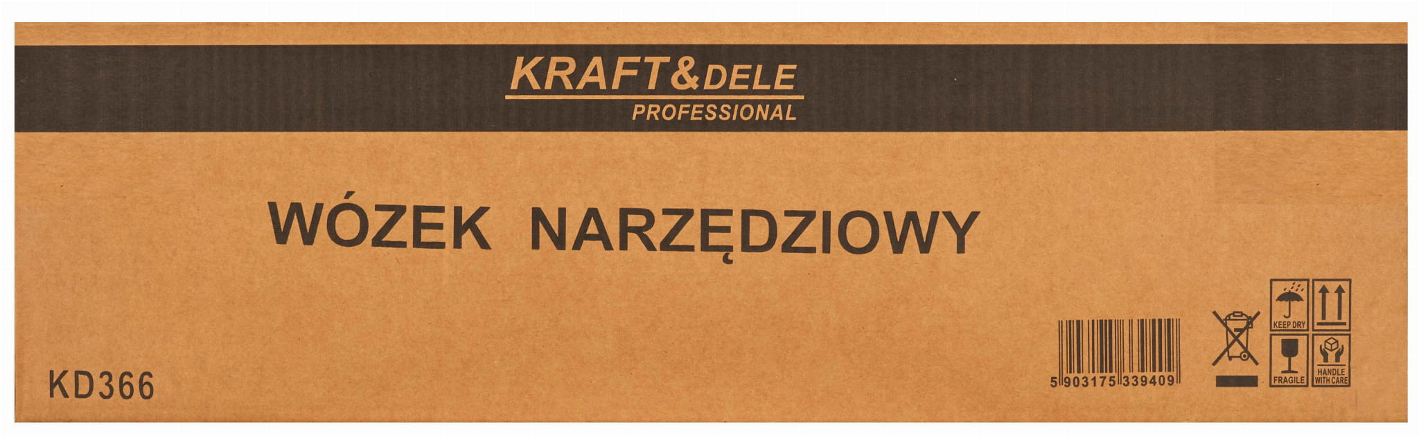 Carucior de Atelier cu Roti 2 Rafturi si Sertar, Kraft&Dele KD366