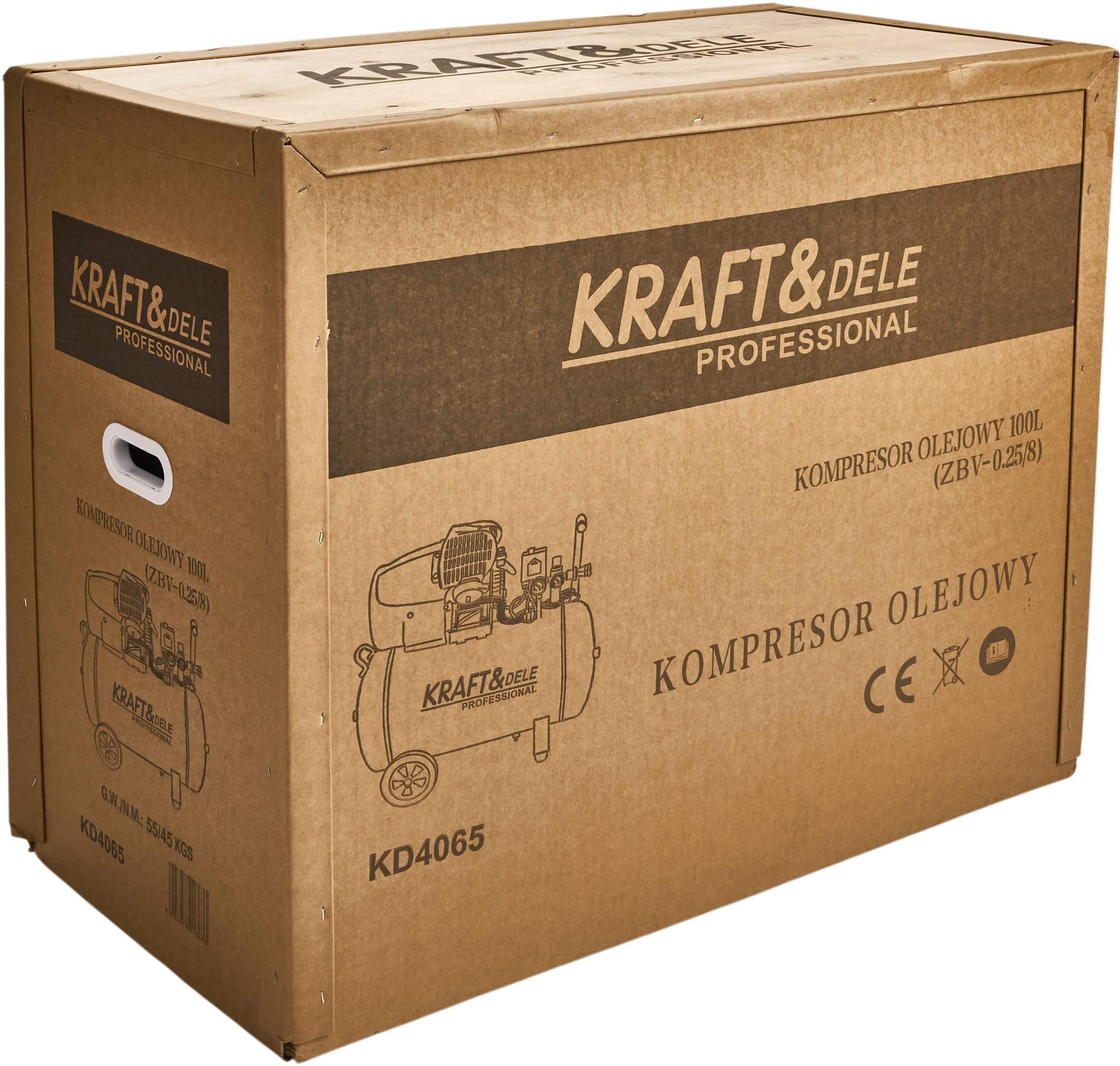 Compresor Aer 100l, 530l/min, 8 Bar, Kraft&Dele KD4065
