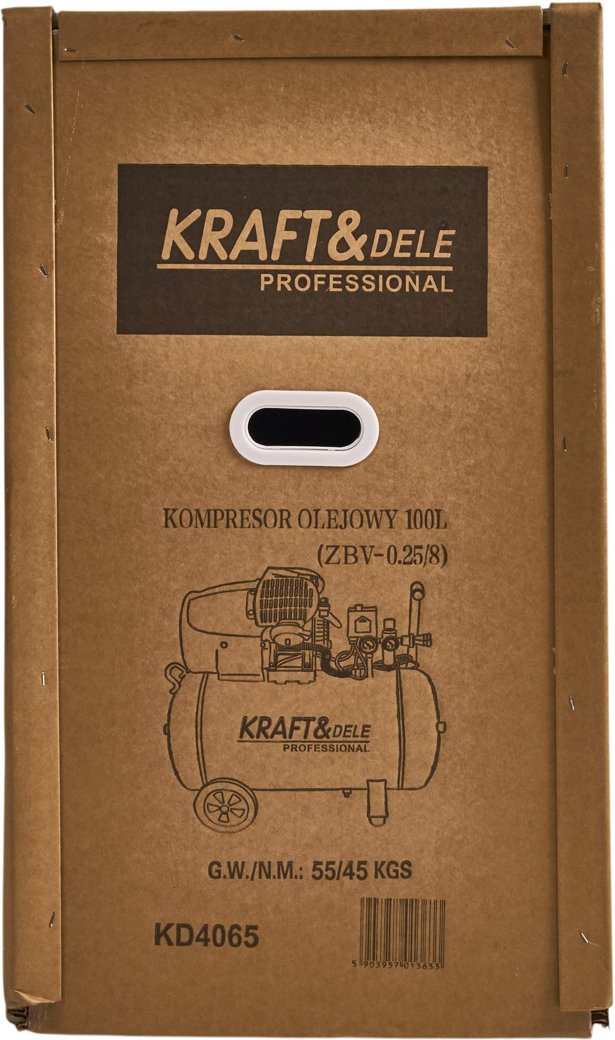 Compresor Aer 100l, 530l/min, 8 Bar, Kraft&Dele KD4065
