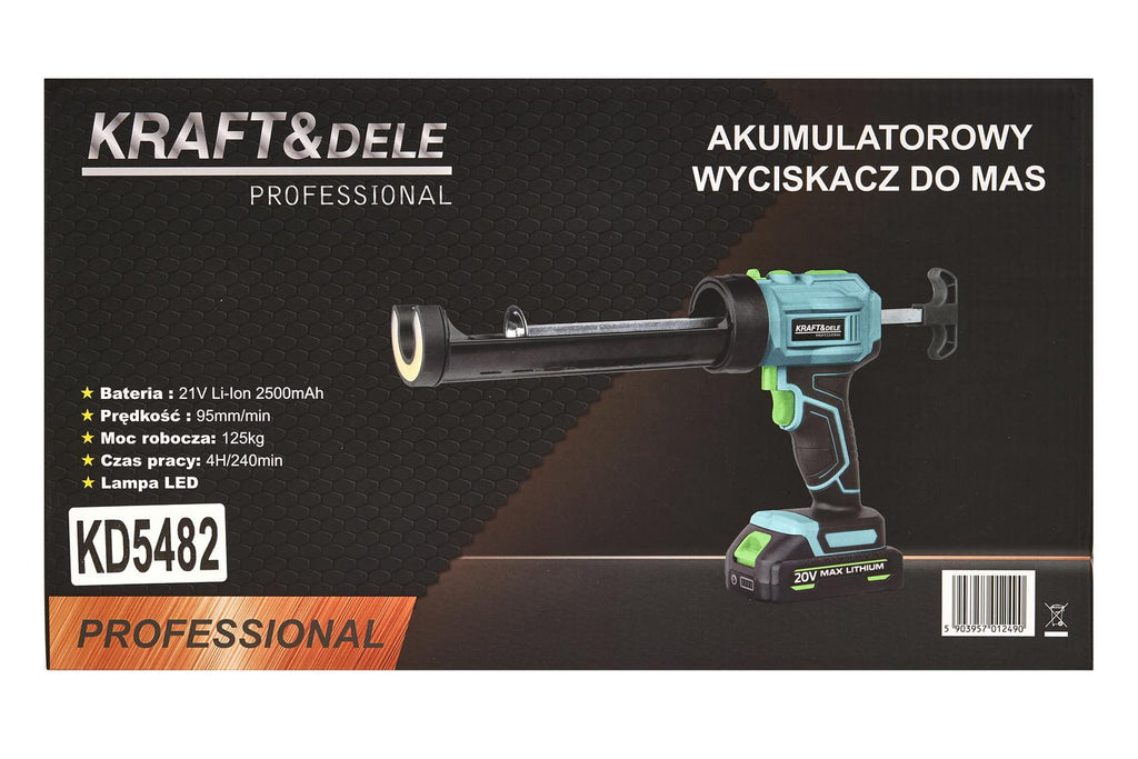 Pistol Electric Aplicat Silicon si Mase cu Acumulator 21V 2500mAh, Kraft&Dele KD5482