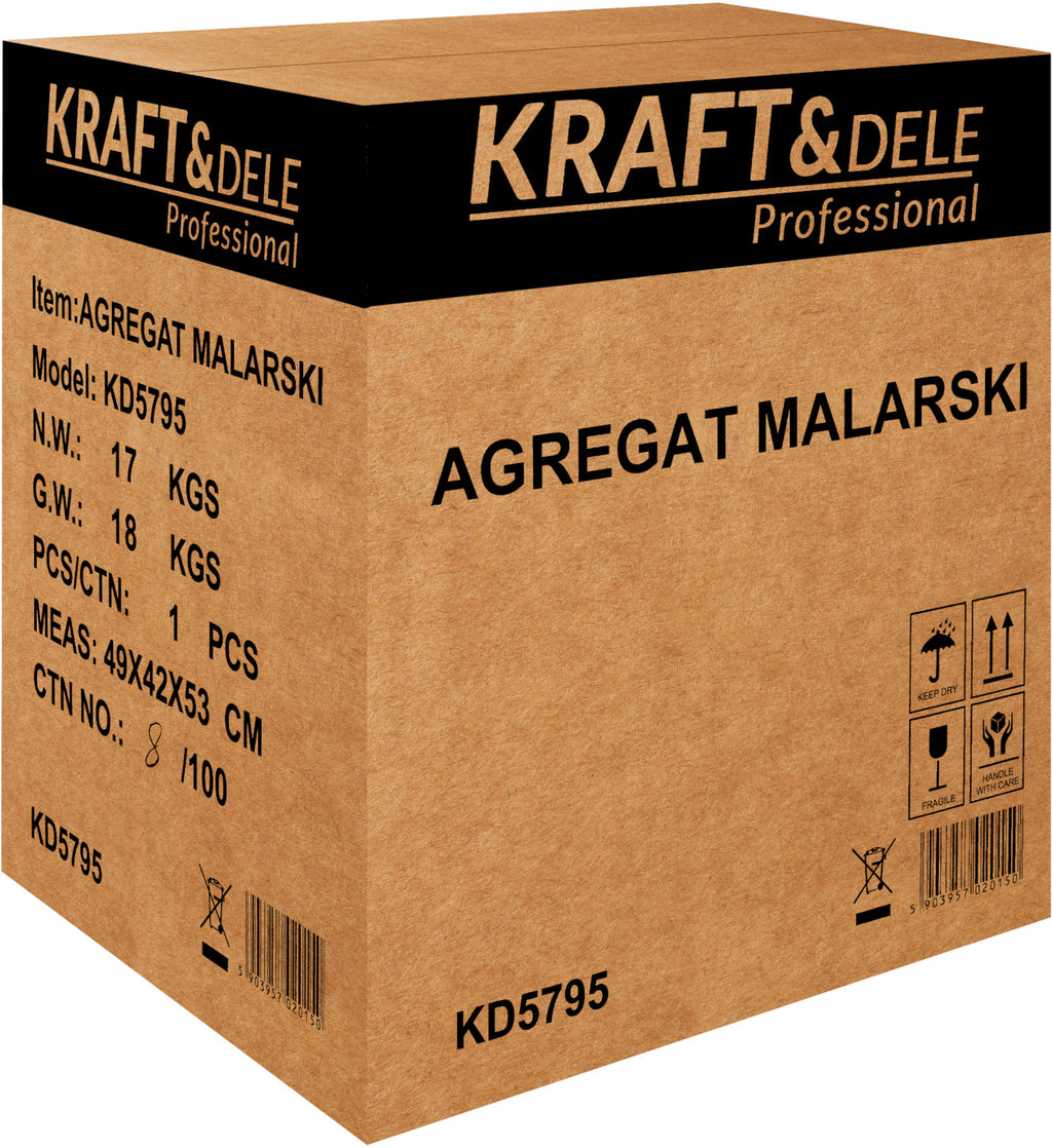 Pompa Airless de Zugravit 1500W 2,3L/min, Kraft&Dele KD5795 21