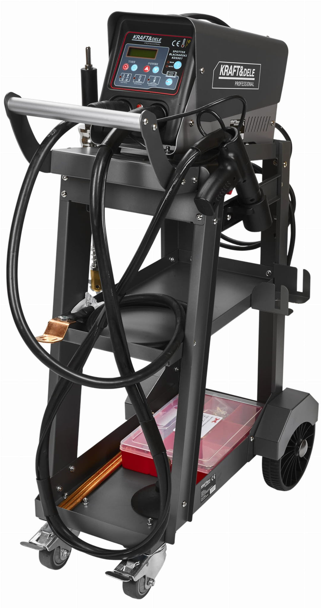 Spotter Caroserii Auto 4000A 220V 30A cu Carucior, Kraft&Dele KD5997_2K