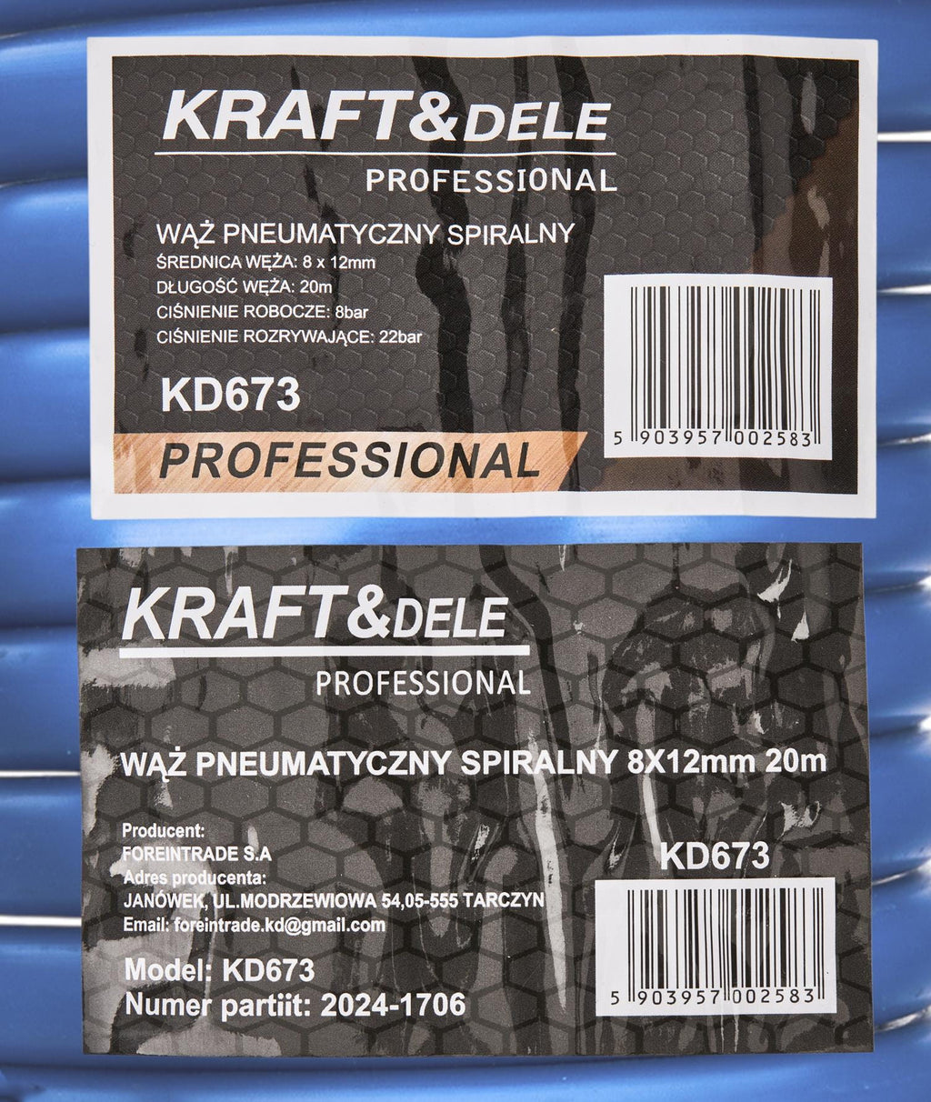Furtun Pneumatic 5x12mm 20m, Kraft&Dele KD673