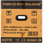 Motopompa Apa 5.5cp, 2 " , 660l/min, Kraft&Dele KD770