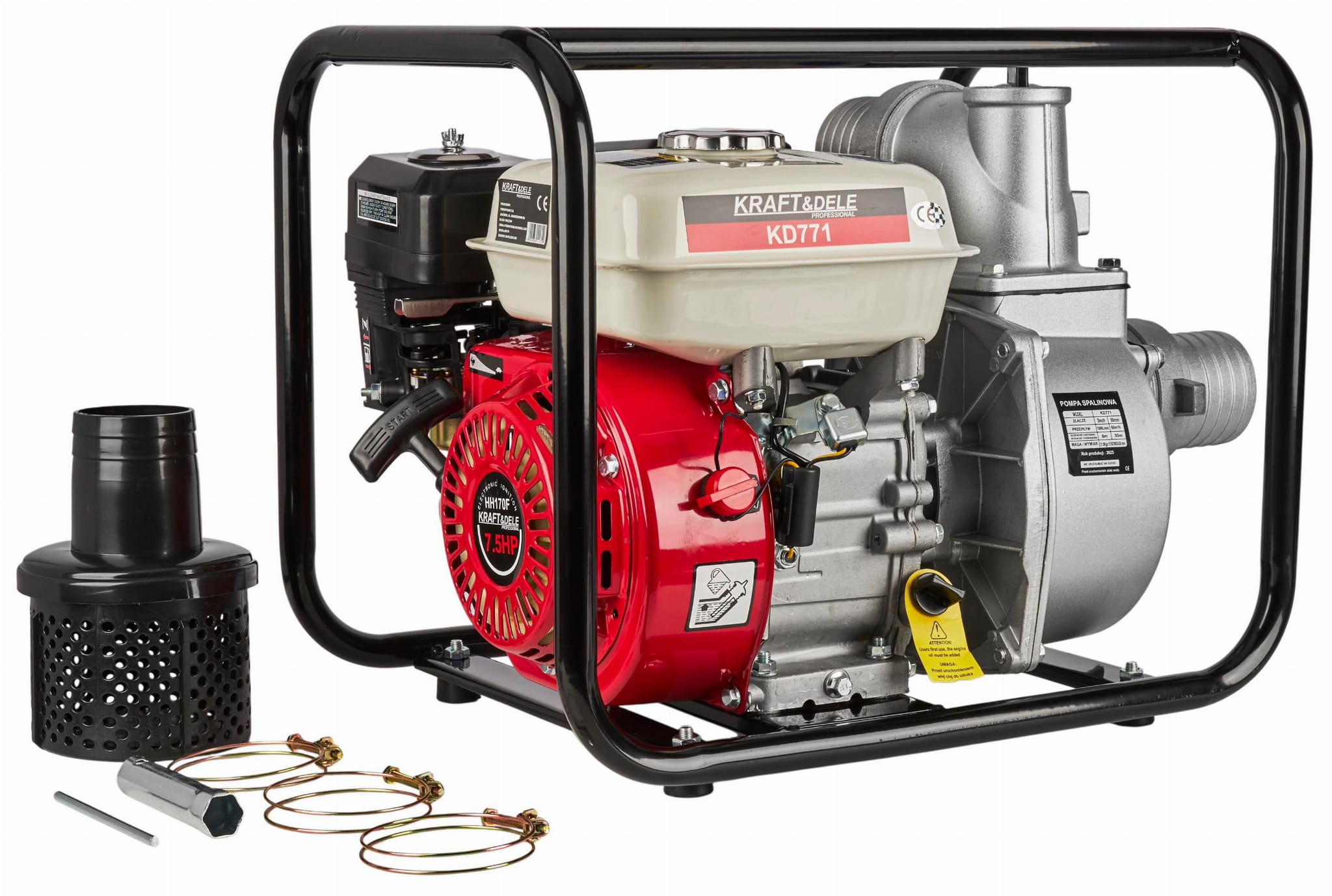 Motopompa Apa 6.5cp, 3 " , 1000l/min, Kraft&Dele KD771