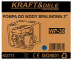 Motopompa Apa 6.5cp, 3 " , 1000l/min, Kraft&Dele KD771
