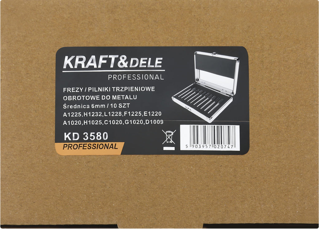 FREZY/PILNIKI TRZPIENIOWE DO METALU 6mm 10szt. KD3580 13
