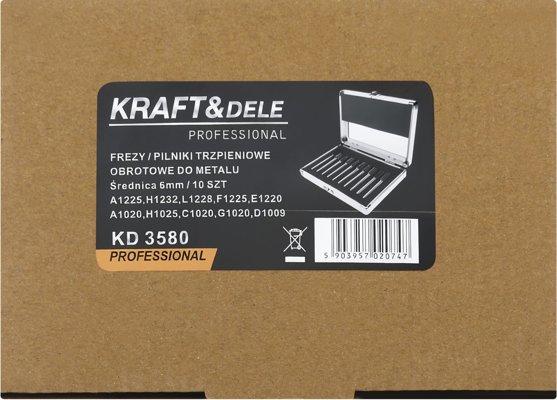 FREZY/PILNIKI TRZPIENIOWE DO METALU 6mm 10szt. KD3580 13