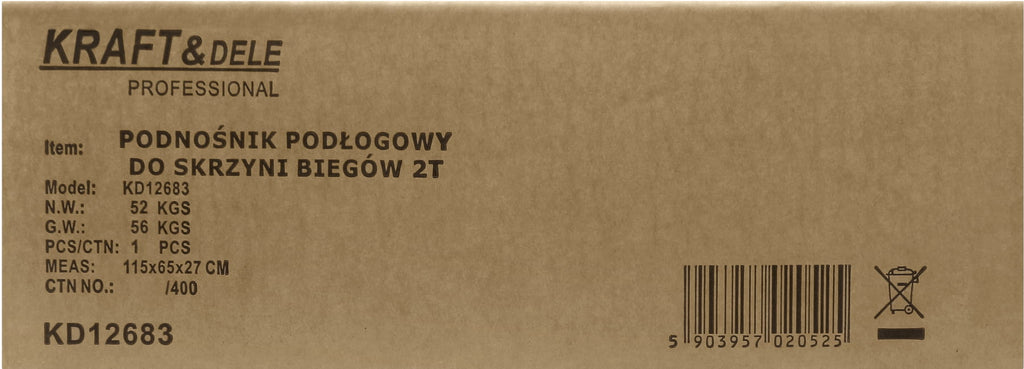 PODNOŚNIK PODŁOGOWY DO SKRZYNI BIEGÓW KD12683 18