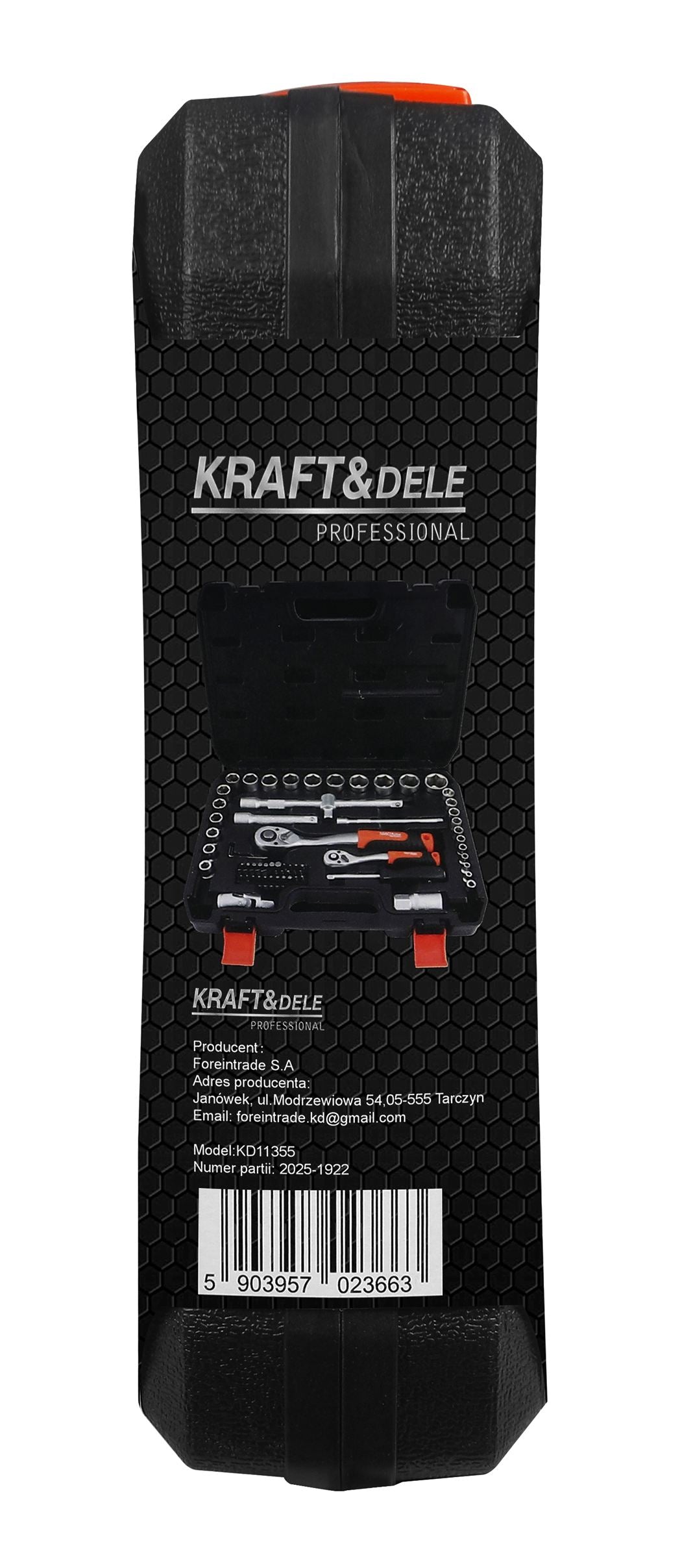 Set Chei Tubulare 72 Piese 1/4 si 1/2 Inch cu 2 Clichete si Biti in Valiza, Kraft&Dele KD11355 20
