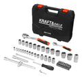 Set Chei Tubulare 72 Piese 1/4 si 1/2 Inch cu 2 Clichete si Biti in Valiza, Kraft&Dele KD11355
