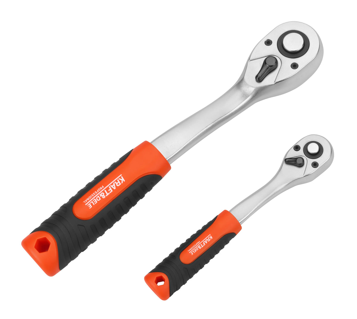Set Chei Tubulare 72 Piese 1/4 si 1/2 Inch cu 2 Clichete si Biti in Valiza, Kraft&Dele KD11355 8