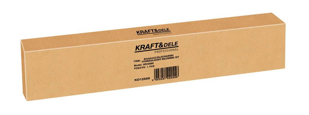 Cilindru Hidraulic Tinichigerie 10T cu 2 Carlige Cursa 130mm, Kraft&Dele KD12686 13