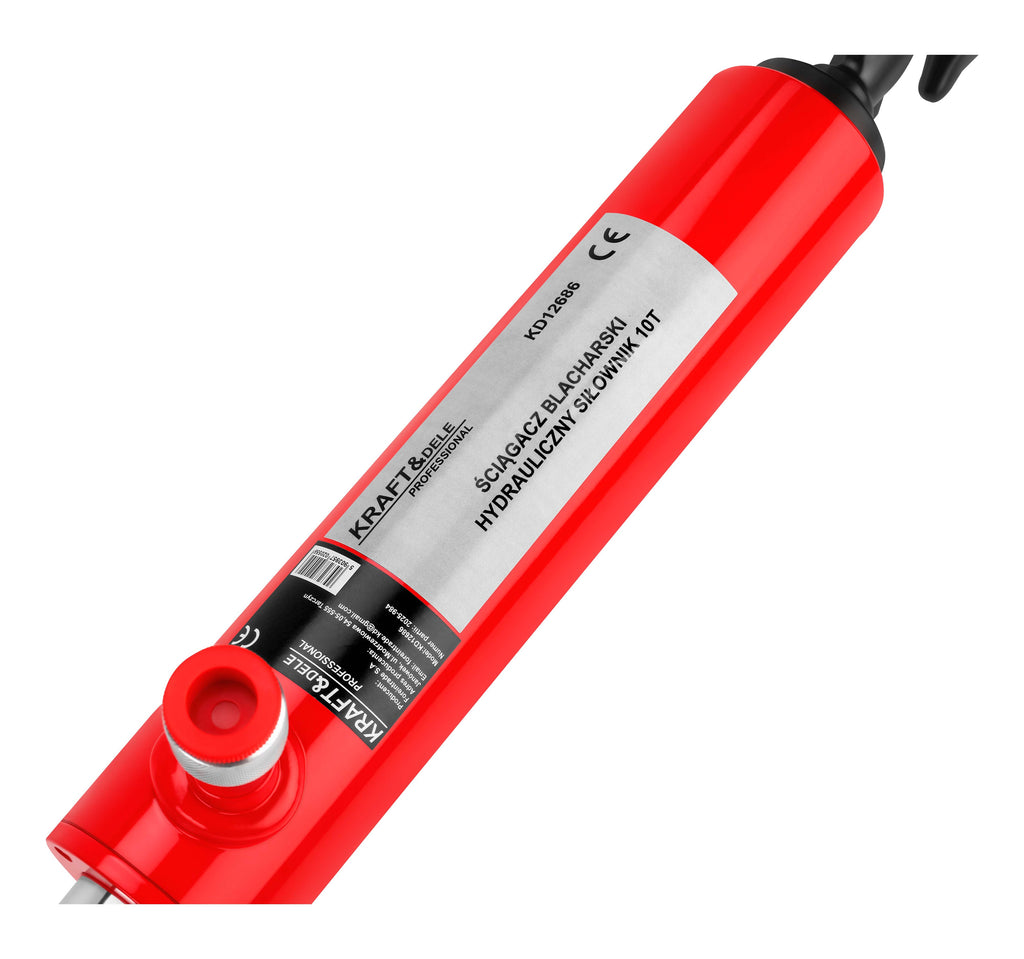 Cilindru Hidraulic Tinichigerie 10T cu 2 Carlige Cursa 130mm, Kraft&Dele KD12686 10