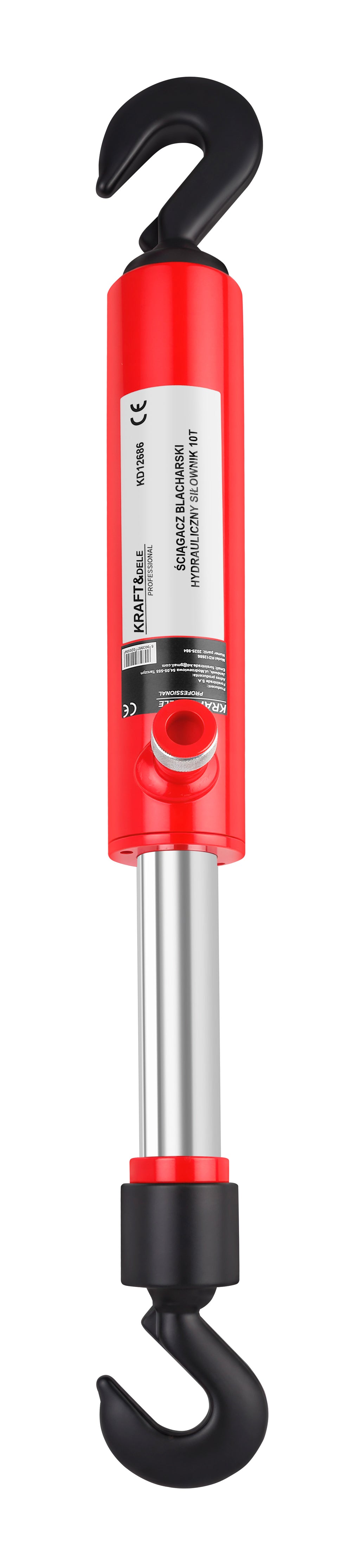 Cilindru Hidraulic Tinichigerie 10T cu 2 Carlige Cursa 130mm, Kraft&Dele KD12686 3