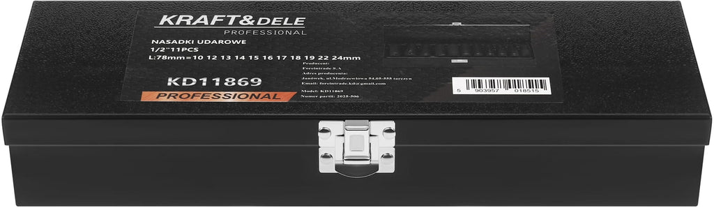 Chei Tubulare de Impact 1/2" 11 Buc, Kraft&Dele KD11869