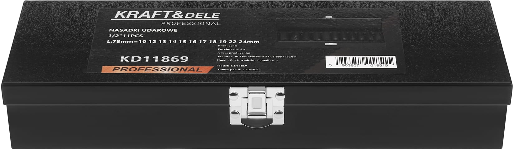 Chei Tubulare de Impact 1/2" 11 Buc, Kraft&Dele KD11869