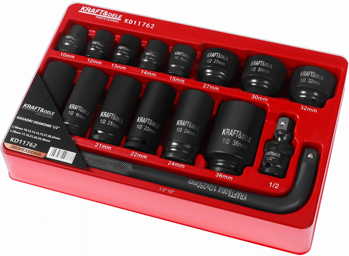 Tubulare de Impact 16 Bucati, Kraft&Dele KD11762