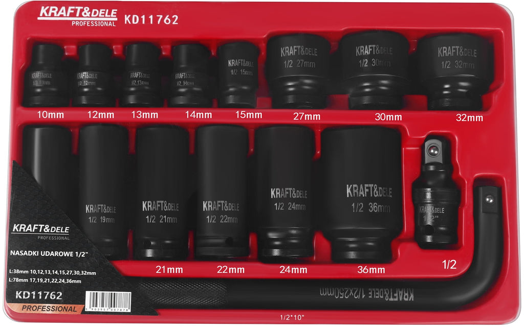 Tubulare de Impact 16 Bucati, Kraft&Dele KD11762