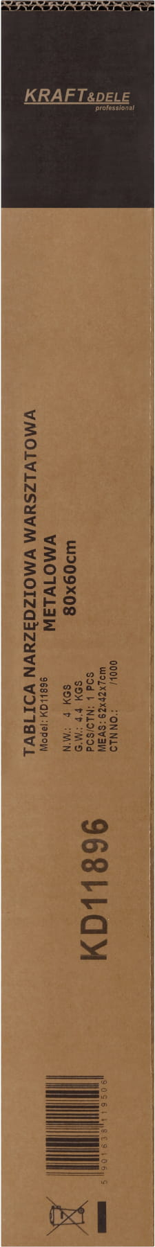 TABLICA NARZĘDZIOWA WARSZTATOWA METALOWA 80x60cm KD11896 22