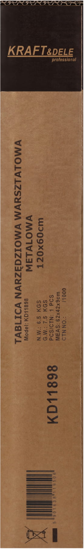TABLICA NARZĘDZIOWA WARSZTATOWA METALOWA 120x60cm KD11898 25