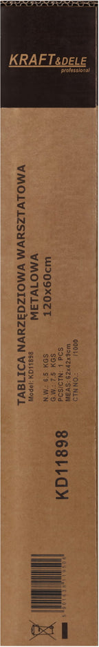 TABLICA NARZĘDZIOWA WARSZTATOWA METALOWA 120x60cm KD11898 25