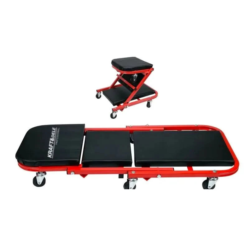 Scaun pat cu role pliabil pentru atelier , Kraft&Dele KD10764