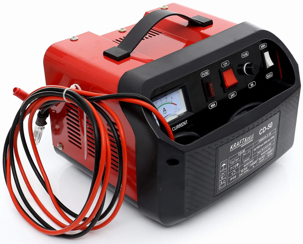 Redresor Acumulator 12V/24V 50A 230V pentru 120-320Ah, Kraft&Dele KD1910