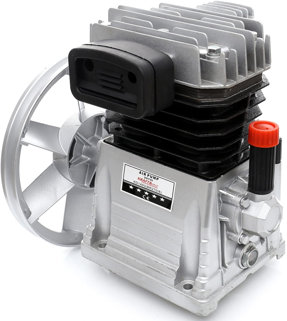 Cap Compresor Aer 3kW 2 Pistoane 8bar 700L/min, Kraft&Dele KD1493