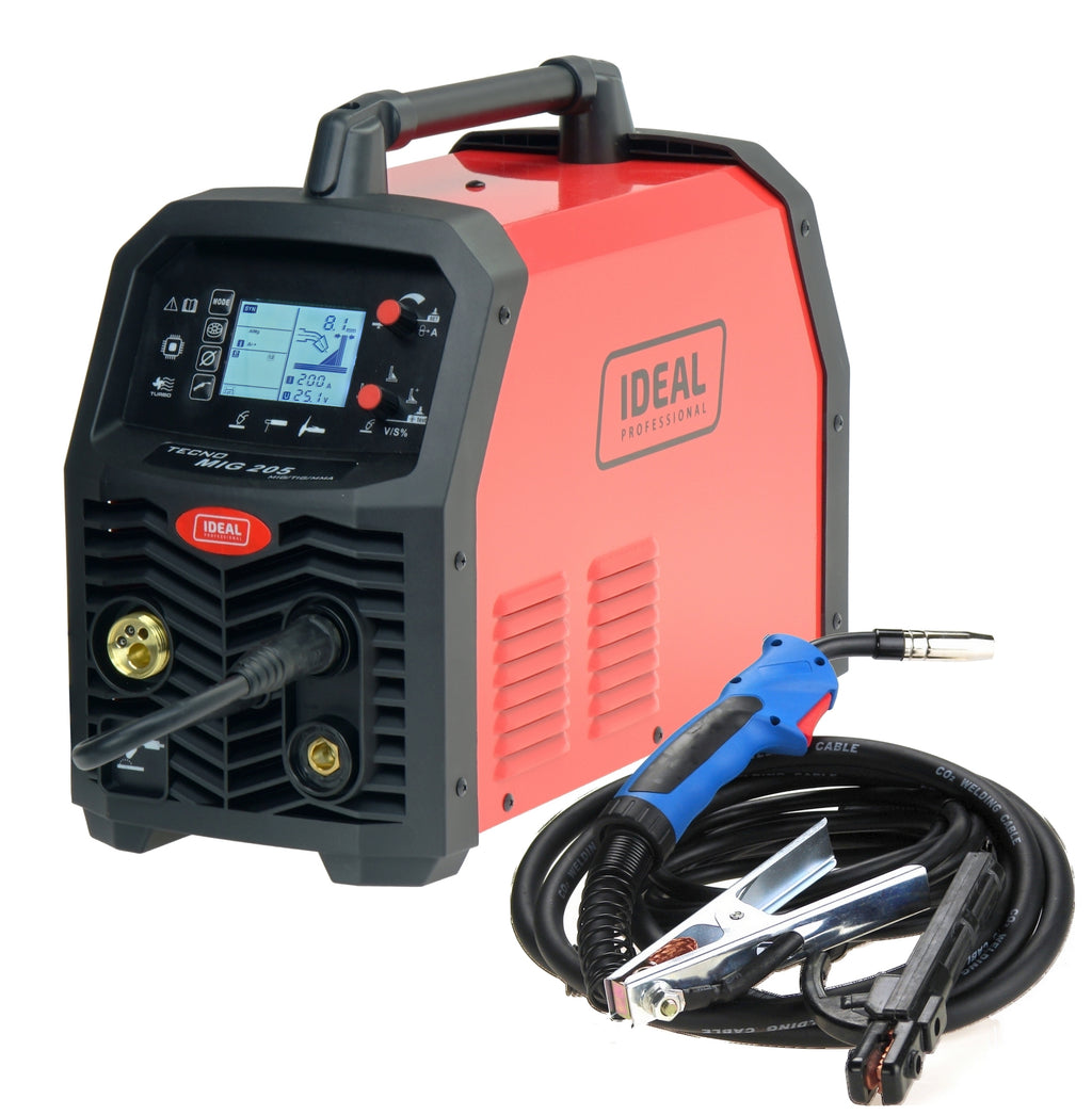 Aparat de Sudura Invertor MIG/MAG/TIG/MMA Synergic 205A 230V, TECNO MIG 205 LCD B-TMIG205LCDV3