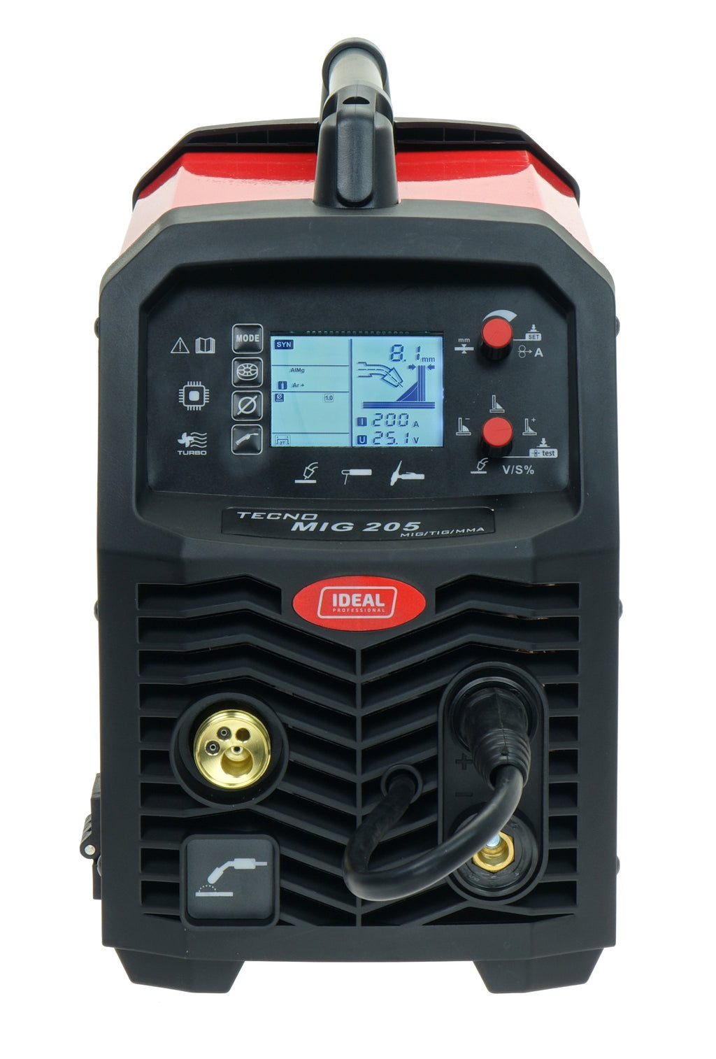 Aparat de Sudura Invertor MIG/MAG/TIG/MMA Synergic 205A 230V, TECNO MIG 205 LCD B-TMIG205LCDV3