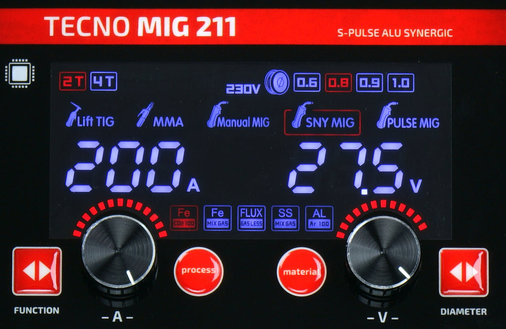 Aparat de sudura puls aluminiu MIG MAG TIG MMA Technomig TMIG211SP - imaginea 11