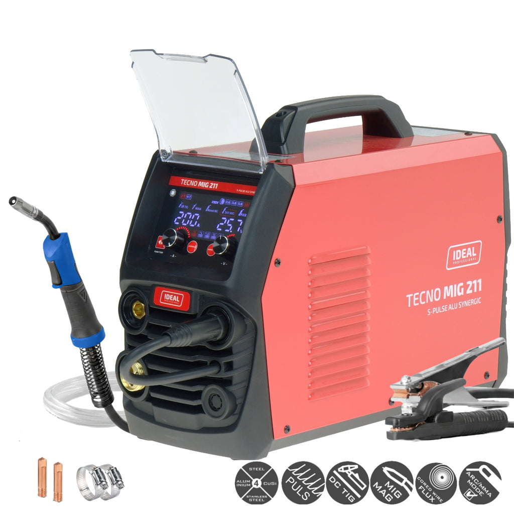 Aparat de sudura puls aluminiu MIG MAG TIG MMA Technomig TMIG211SP