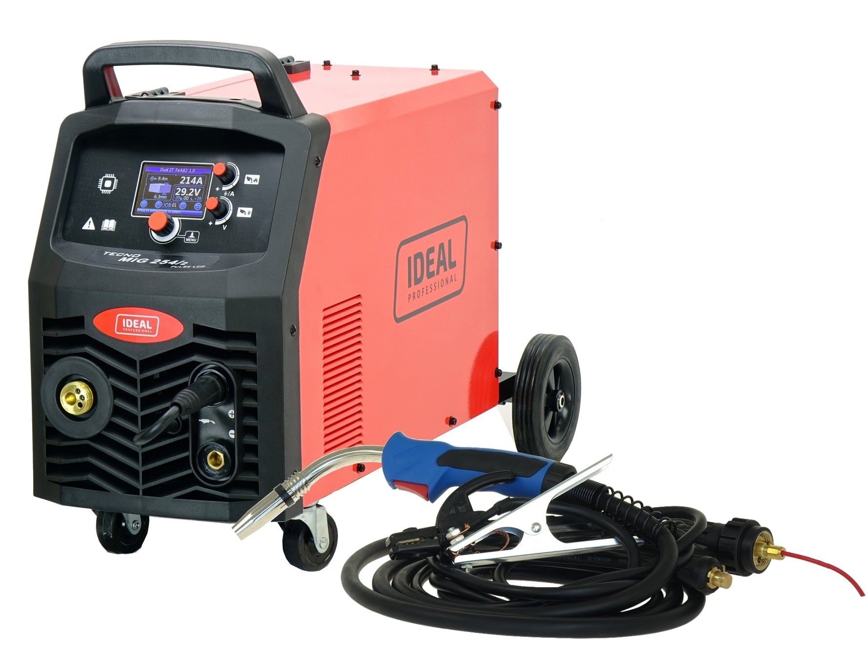 Aparat de sudura profesional dublu puls aluminiu MIG MAG TIG MMA 4x4 Technomig TMIG254PLCD - imaginea 3