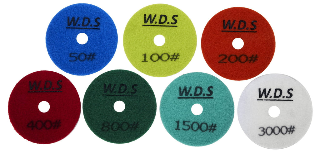 Set de Discuri Diamantate Gradatie 50 - 3000, Adaptor M12, Disc, Manusi, Kraft&Dele WDS2212