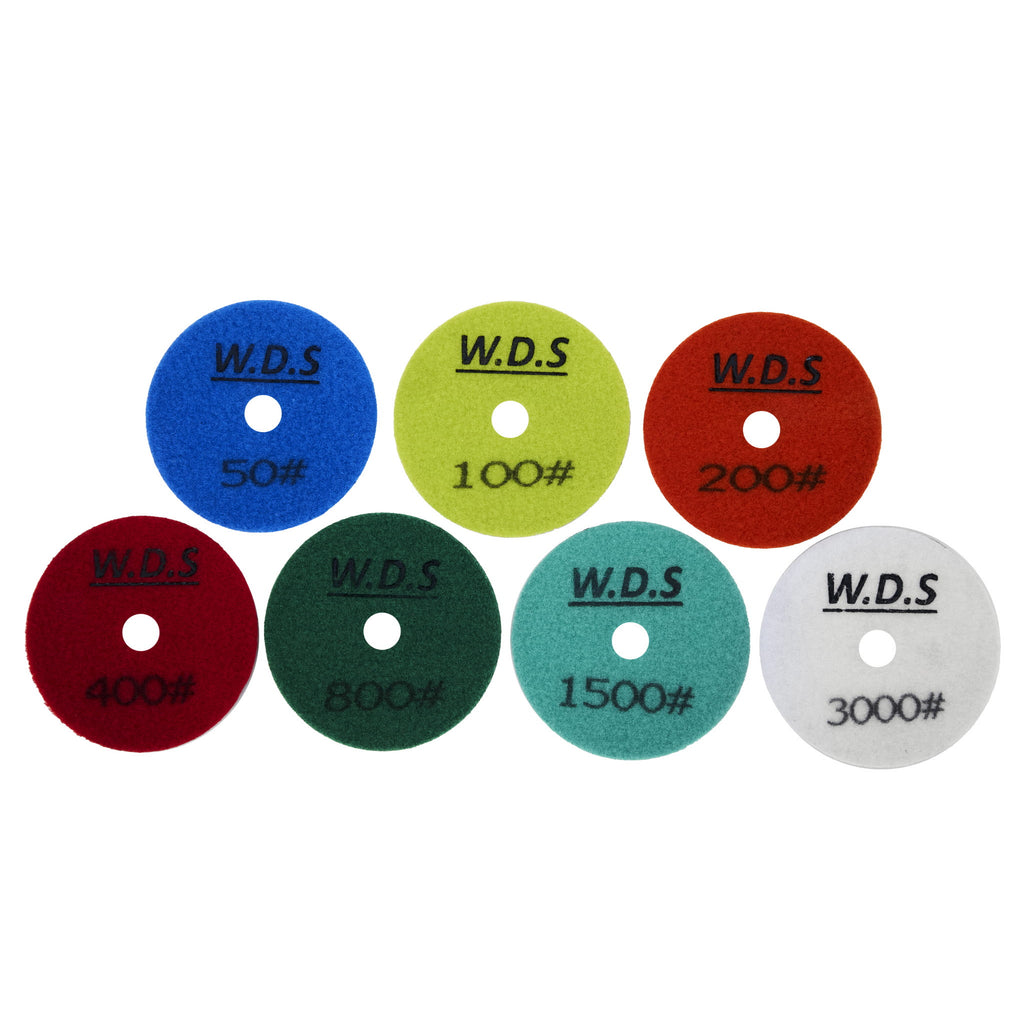 Set 7 discuri diamantate slefuire umeda, 100mm , WDS2212