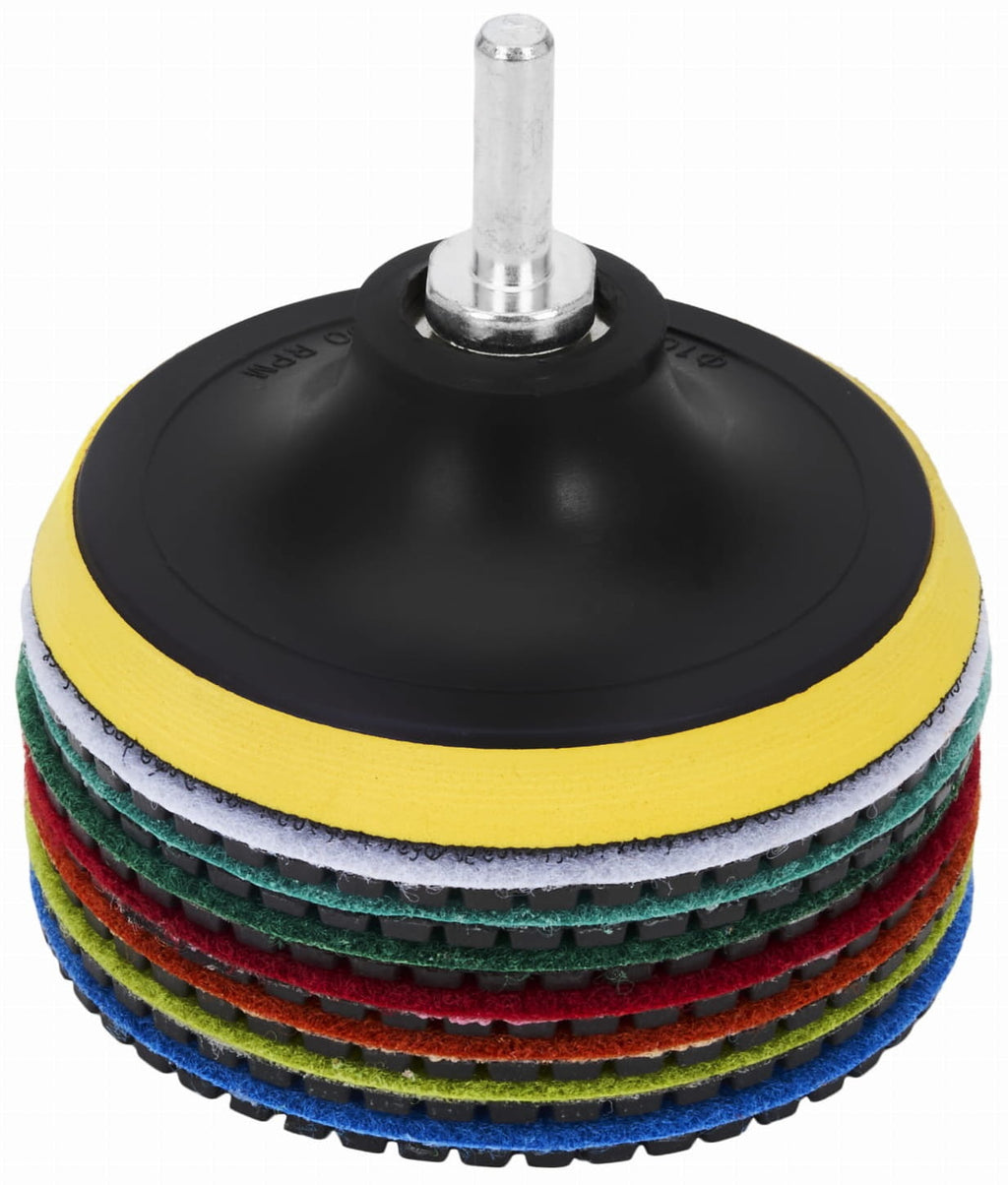 Set de Discuri Diamantate Gradatie 50 - 3000, Adaptor M12, Disc, Manusi, Kraft&Dele WDS2212